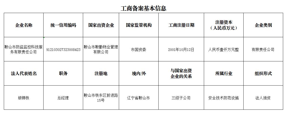 鞍山市防盜監(jiān)控科技服務(wù)有限責(zé)任公司